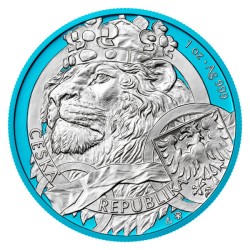 2025 - Stříbrná mince Český lev 2 NZD  Space Blue - 1 Oz