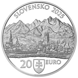 Stříbrná pamětní mince Kežmarok, Proof, 2025