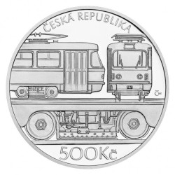 Sada pěti stříbrných mincí ČNB - Slavné dopravní prostředky - 2021-2025 - Proof