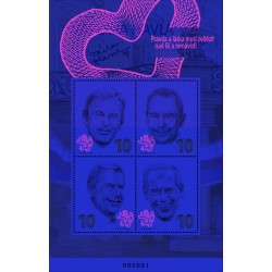 Pamětní tisk v podobě známkového aršíku Václav Havel