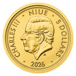 Zlatá 1/25oz investiční mince Český lev 2026 stand - orientační cena