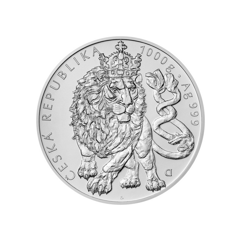Stříbrná 1kg investiční mince Český lev 2026 stand