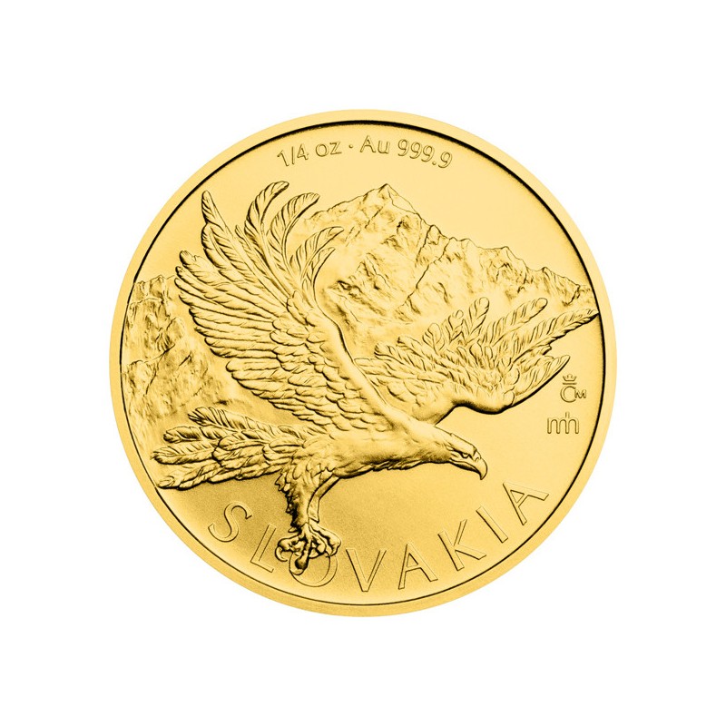 Zlatá 1/4oz investiční mince Orel 2026 stand - orientační cena
