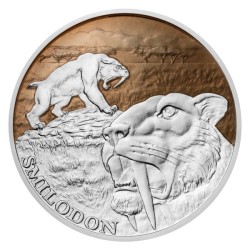 Stříbrná mince Šavlozubý tygr - Doba ledová