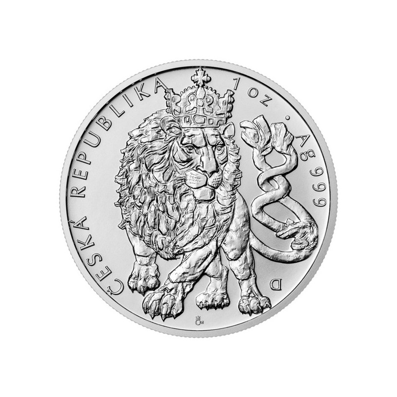 Stříbrná 1oz investiční mince Český lev 2026 stand