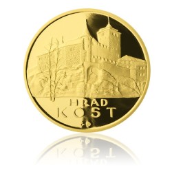 Sada dvanácti zlatých medailí Hrady a zámky ČR, proof