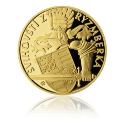 Sada dvanácti zlatých medailí Hrady a zámky ČR, proof