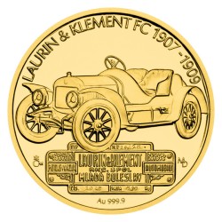 Zlatá mince Škoda - Laurin a Klement - proof - orientační cena