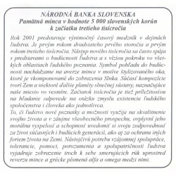 Trimetalová mince Začátek třetího tisíciletí - rok 2001