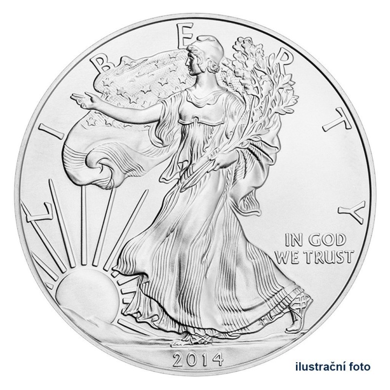 Stříbrná investiční mince American Eagle - 1 Oz
