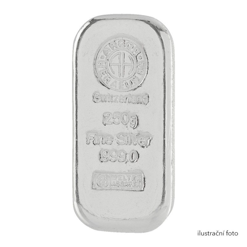 Investiční stříbrný slitek 250 g - Argor Heraeus