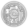 Stříbrná desetiuncová medaile Jedničkový čtyřkolák 434.1 Proof s hologramem