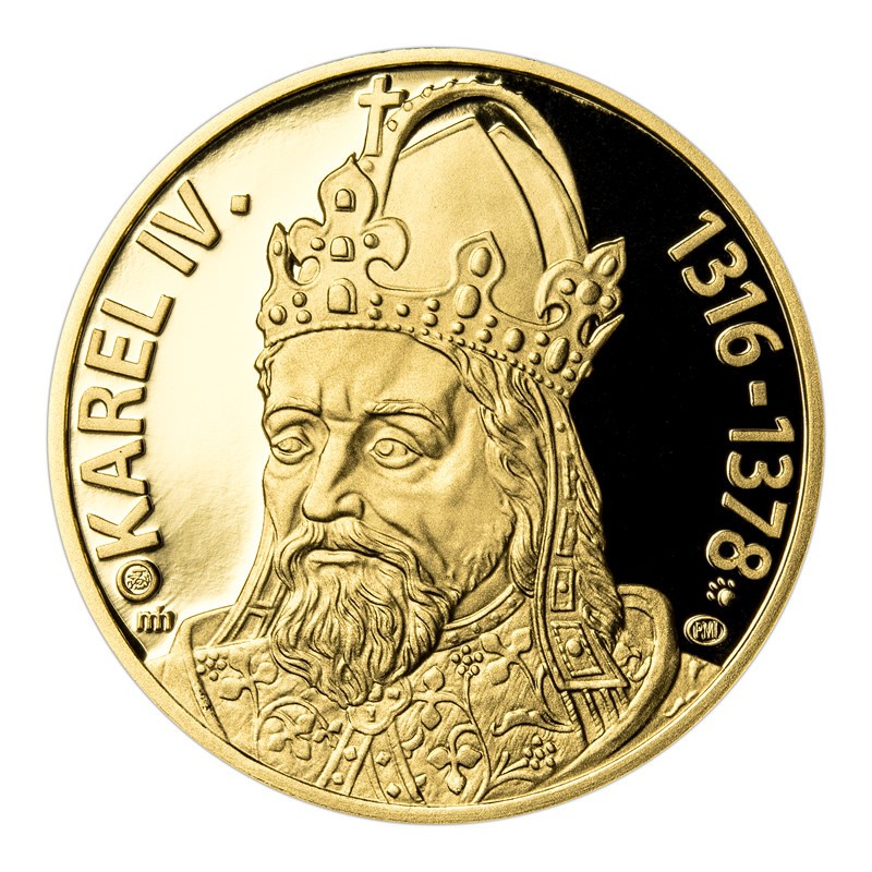 Zlatá medaile Karel IV., Au 1/2 Oz