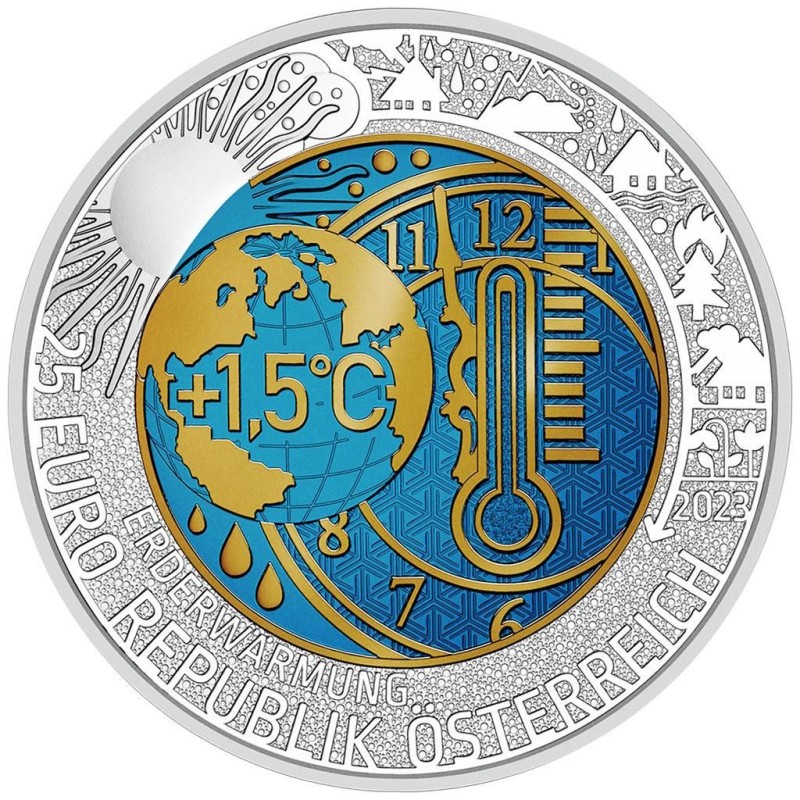 Stříbrná-niob pamětní mince Globální oteplování, Standard, rok 2023