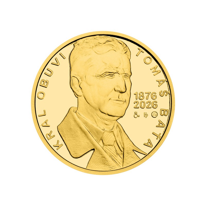 Zlatá půluncová medaile Tomáš Baťa st. proof