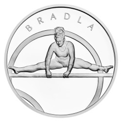 Sada pěti stříbrných uncových mincí Věra Čáslavská s pamětním listem - proof