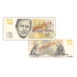 Paměťovka - pamětní tisk v podobě bankovky Václav Havel - "SPECIMEN"