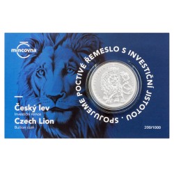 Stříbrná 2oz investiční mince Český lev 2026 stand číslovaný