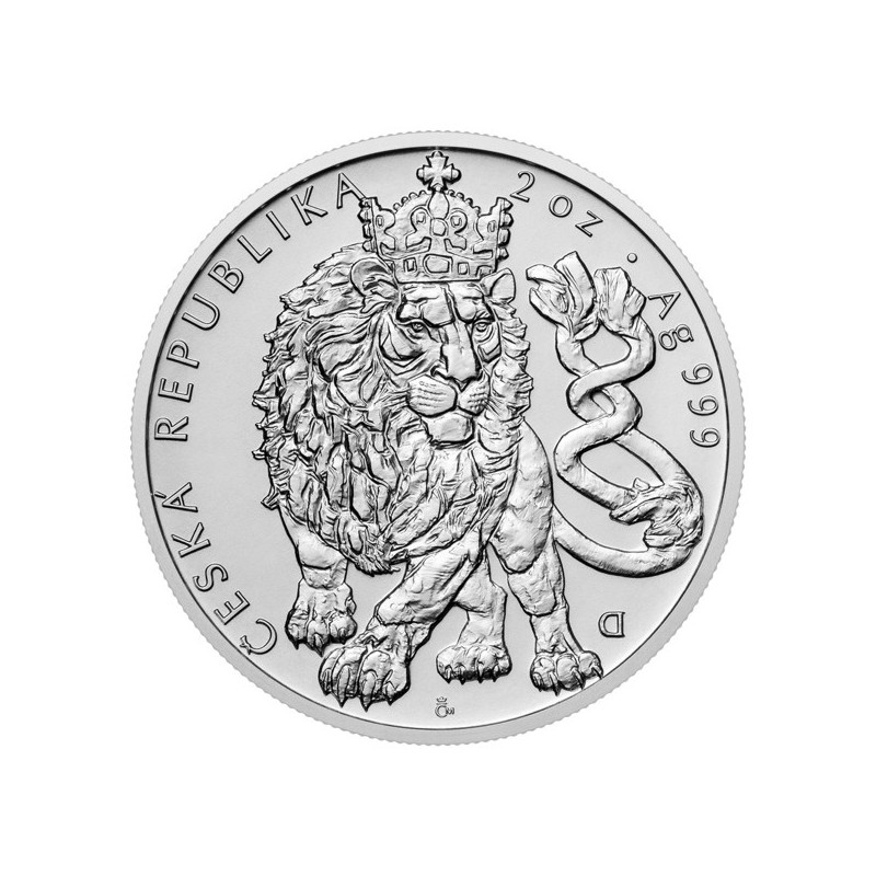 Stříbrná 2oz investiční mince Český lev 2026 standard
