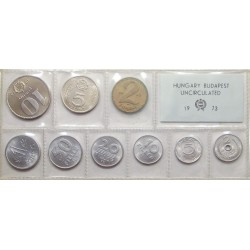Sada oběžných mincí Maďarsko 1973 /čirý PVC obal/