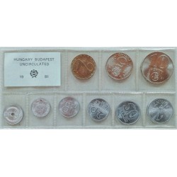 Sada oběžných mincí Maďarsko 1981 /čirý PVC obal/