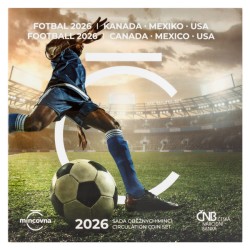 Sada oběžných mincí České republiky 2026 - MS ve fotbale