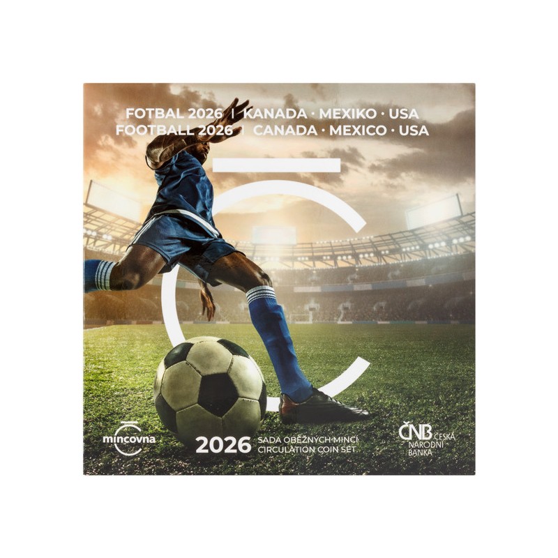 Sada oběžných mincí České republiky 2026 - MS ve fotbale