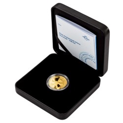 Zlatá čtvrtuncová mince Hurvínek - 100 let proof - orientační cena