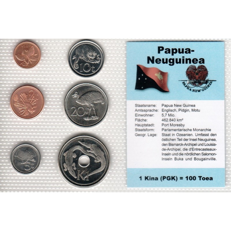 Sada oběžných mincí Papua Nová Guinea