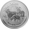Stříbrná investiční mince Year of the Goat, Rok Kozy 5 Oz - rok 2015
