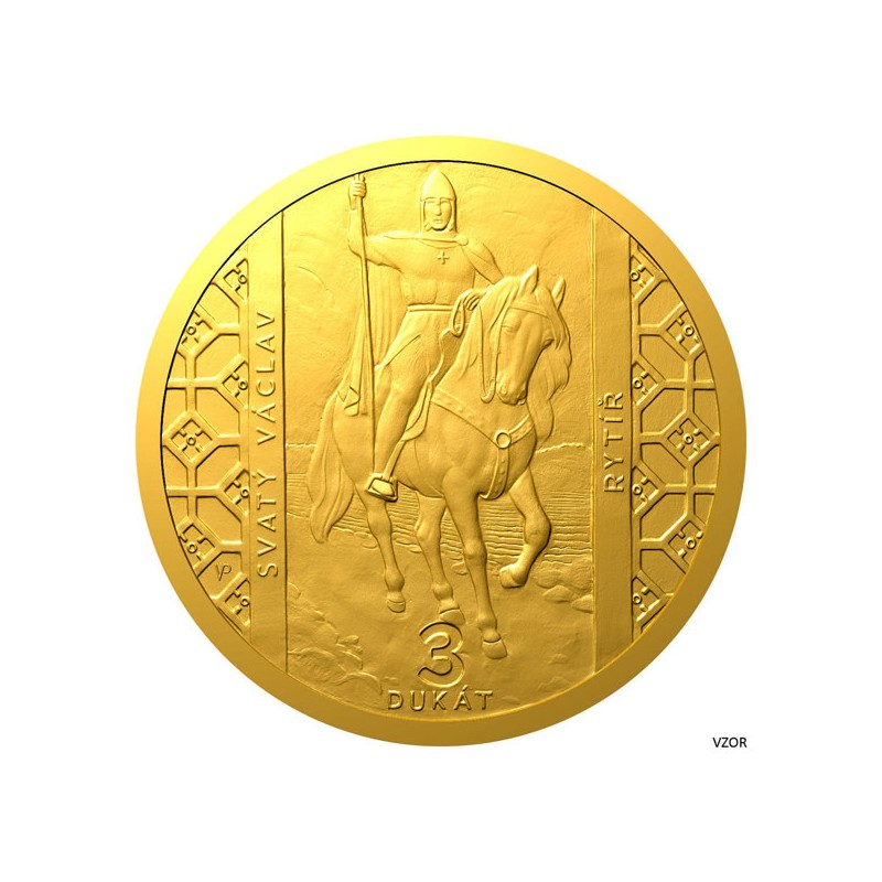 Zlatý 3-dukát sv. Václava se zlatým certifikátem 2026 proof