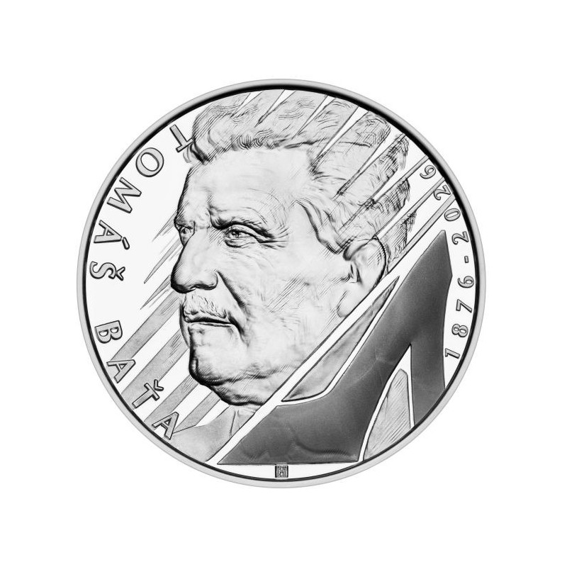 Stříbrná mince 150 let od narození Tomáše Bati proof