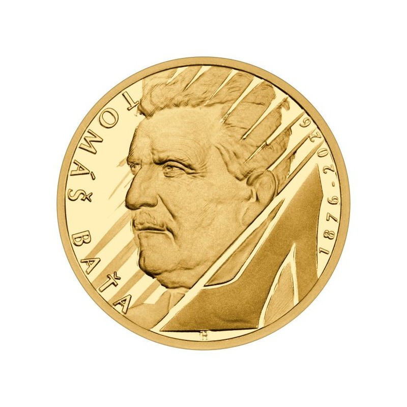 Zlatá mince 150 let od narození Tomáše Bati proof