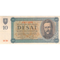 10 slovenských korun 1943 - Iď 24 241269 "SPECIMEN"