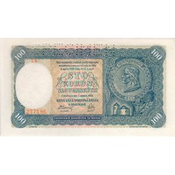 100 slovenských korun 1940 - L4 277196 - "SPECIMEN"