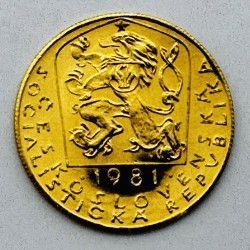 Zlatá mince Jednodukát Karel IV. 1981