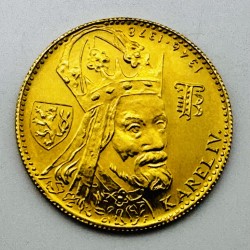 Zlatá mince Jednodukát Karel IV. 1979