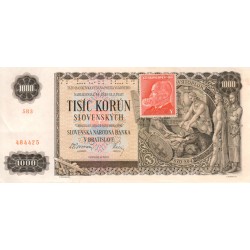 1000 slovenských korun 1940/1945 - 5R3 484475 - "SPECIMEN" - kolkovaná
