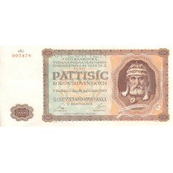 5000 slovenských korun 1944 - 4K1 005876 - "SPECIMEN"
