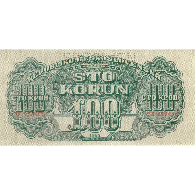 Stokorunová poukázka 1944 - MX 253475 - "SPECIMEN"