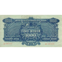 Tisícikorunová poukázka 1944 - AA 197873 - "SPECIMEN"