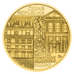 2026 - Zlatá pamětní mince Plzeň - Městské památkové rezervace - Proof - ORIENTAČNÍ CENA!!!