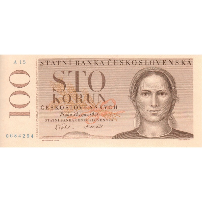 1000 Koruna 1951 S. 11 B 622281 - nevydaná