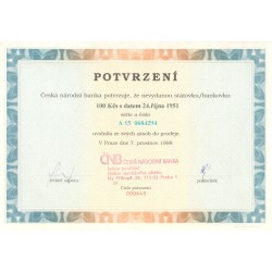 1000 Koruna 1951 S. 11 B 622281 - nevydaná