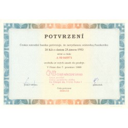 20 Koruna 1953 A50 045971 - nevydaná