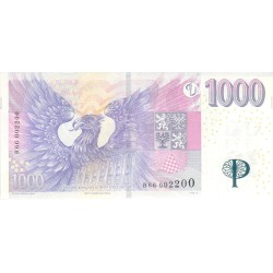 Bankovka 1000 Kč 2008 s přítiskem - R66 002200