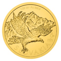 Zlatá 1/25oz investiční mince Orel 2026 stand - orientační cena