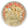 Stříbrná mince Alfons Mucha - Kosmopolita kolor standard - orientační cena