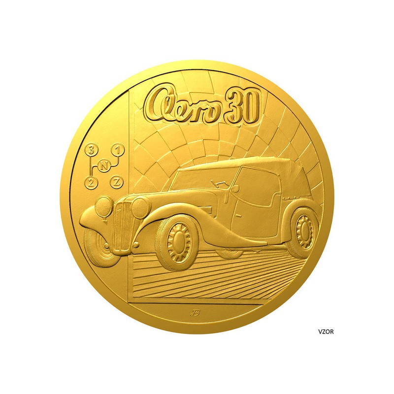 Zlatá půluncová medaile Osobní automobil Aero proof
