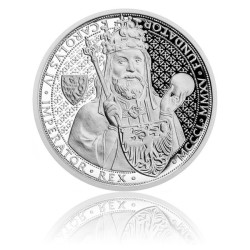 2015 - Sada tří stříbrných mincí Karel Veliký, Karel IV., Karel I. - Proof